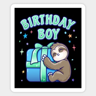 Birthday Boy Sloth Theme Magnet